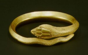 Gold serpent bracelet