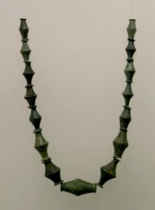 Macedonian necklace of bronze biconical beads